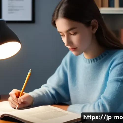 촬영 실기 시험 준비 전략 - **Prompt:** A focused young female student, approximately 20 years old, with neat, shoulder-length b...